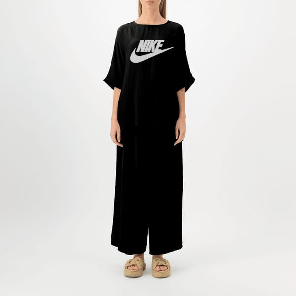 NIKE Logo Printed  Deep Black Top & Palazzo