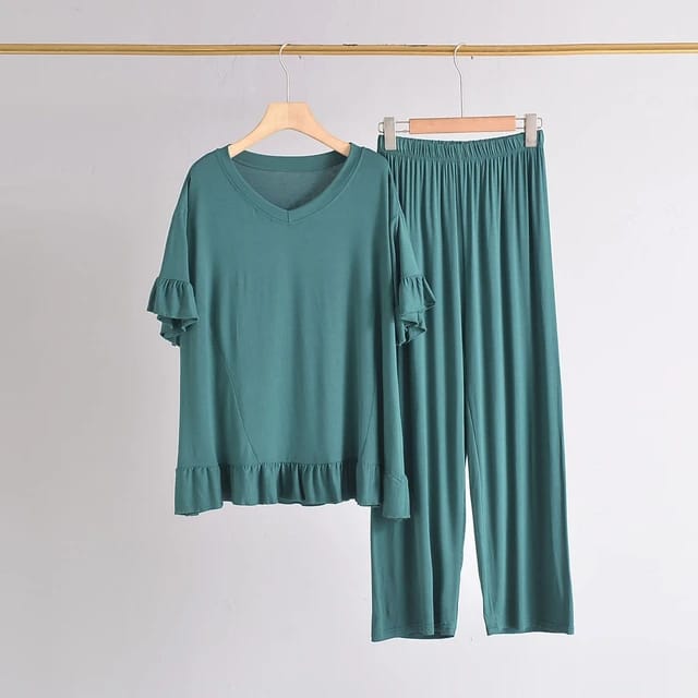 PLAIN Aqua Green  FROCK ( Top & Palazzo )