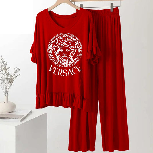 Red VERSACE Frock Half sleeve Flapper Style