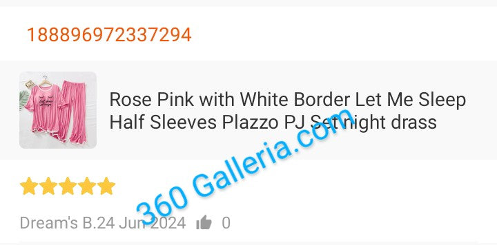 Rose Pink With White Border Top & Palazzo