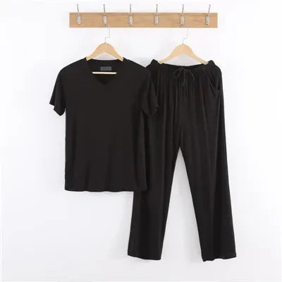 Plain Black Shirt with Black Trouser Ladies Night Dress