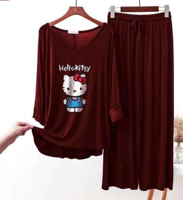 Maroon Hello Kitty Flapper Style ( Full Sleeve)