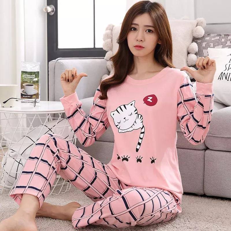 PINK CAT ( PJ'S Night Dress )