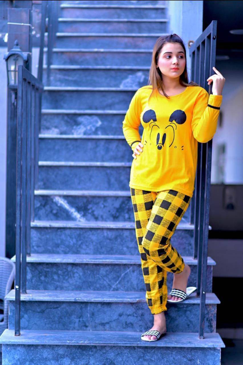 YELLOW CHECK ( PJ'S Night Dress )