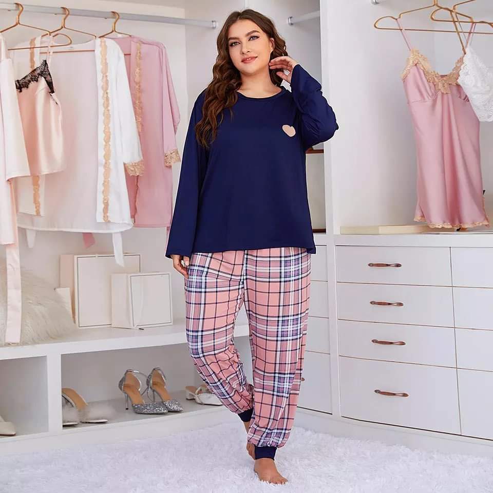 BLUE PINK CHECK STYLE ( PJ'S Night Dress )