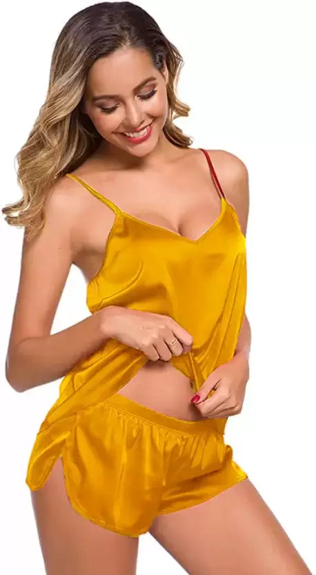 YELLOW CAMI SETS FOR WOMEN