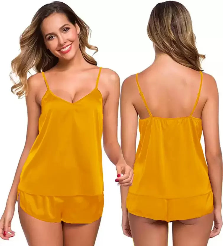 YELLOW CAMI SETS FOR WOMEN